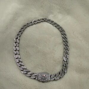 SMFK Cuban Link Necklace - Silver Tone